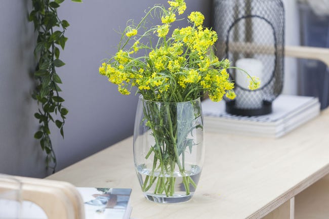 Wazon szklany Orchidea wys. 20 cm transparentny