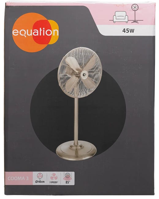 Wentylator stojący podłogowy 40 cm 45W metal Equation
