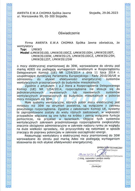 Wentylator łazienkowy sznurek 100 mm korpus pod front EQUATION