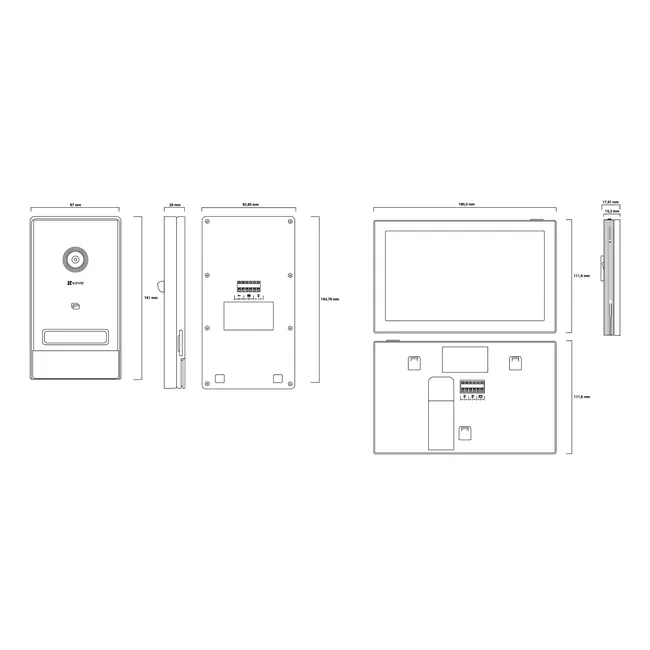 Wideodomofon przewodowy CS-HP7-R100-1W2TFC EZVIZ