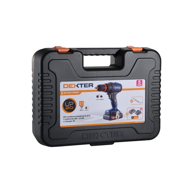 Wiertarko-wkrętarka akumulatorowa 20SD2-35RC.2B 20 V / 2 Ah / Litowo-jonowa DEXTER