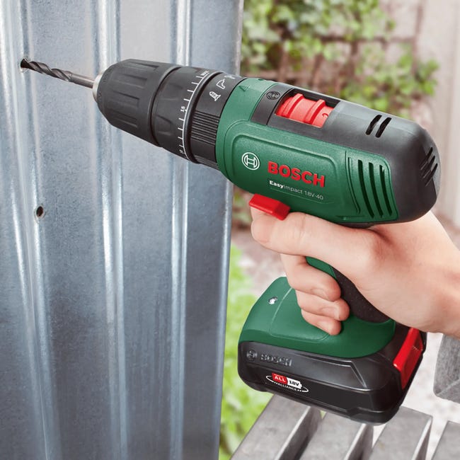 Wiertarko-wkrętarka akumulatorowa z udarem Bosch EasyImpact 18V-40 2x2Ah