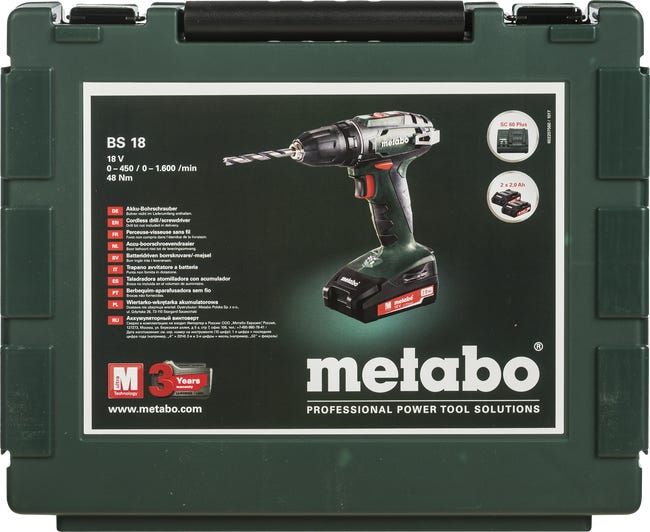 Wiertarko - wkrętarka akumulatorowa METABO BS 18 18V 2Ah Li-Ion