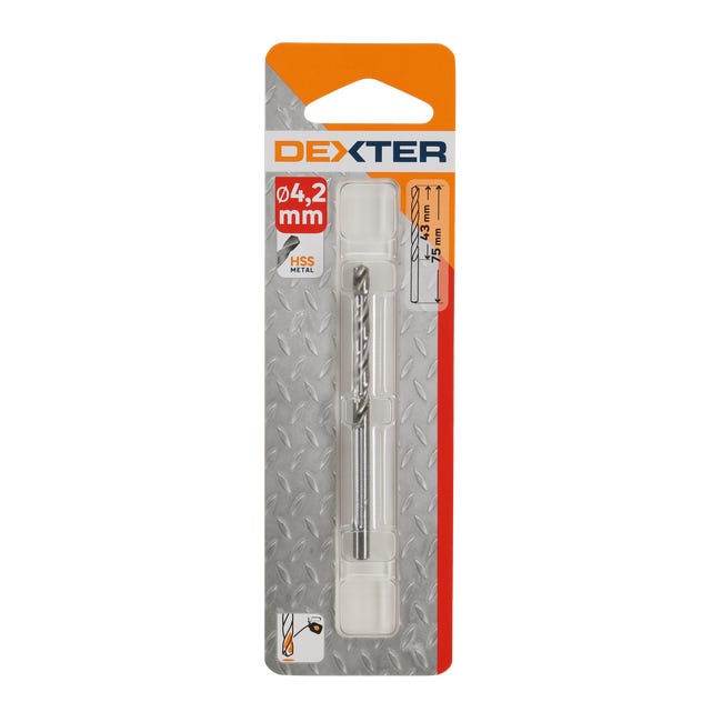 Wiertło do metalu HSS 4.2 / 75 mm DEXTER
