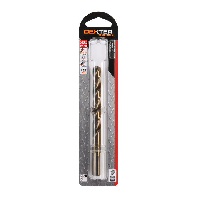 Wiertło do metalu HSS COBALT 10.5 / 133 mm DEXTER PRO