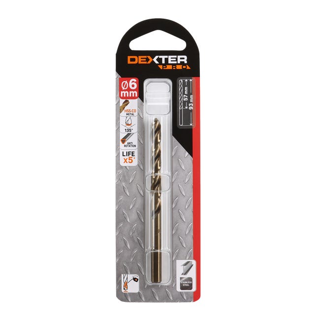 Wiertło do metalu HSS COBALT 6 / 93 mm DEXTER PRO