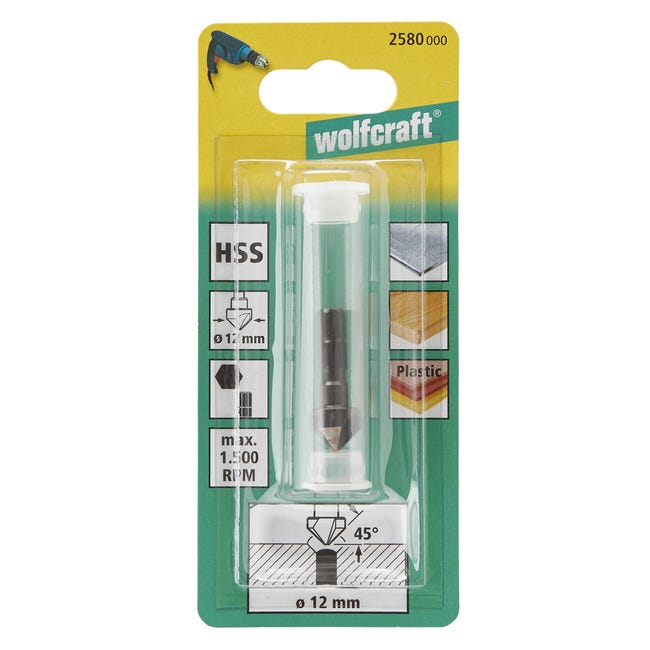 Wiertło pogłębiacza stożkowego HSS 12 mm 2580000 WOLFCRAFT