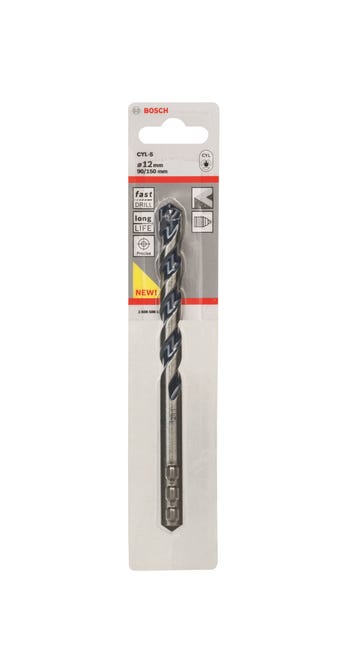 Wiertło spiralne do betonu 12X90X150 mm BOSCH