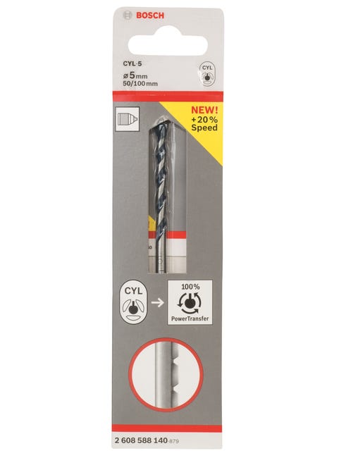 Wiertło spiralne do betonu 5X50X100 mm BOSCH