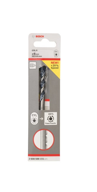 Wiertło spiralne do betonu 8X50X100 mm BOSCH
