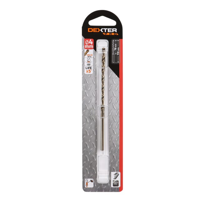 Wiertło wydłużane do metalu HSS COBALT 4 / 119 mm DEXTER PRO