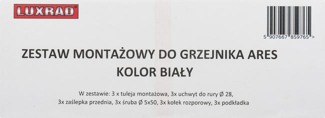 Wieszak do grzejnika ARES biały LUXRAD
