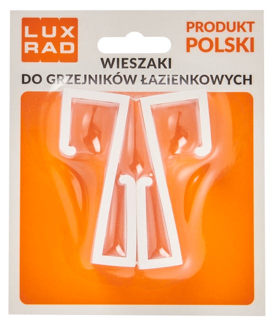 Wieszak na ręcznik KLIK kwadratowy biały LUXRAD