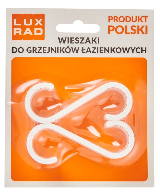 Wieszak na ręcznik KLIK okrągły biały LUXRAD