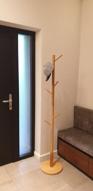 Wieszak na ubrania drewniany 173 cm Twist drewno naturalne