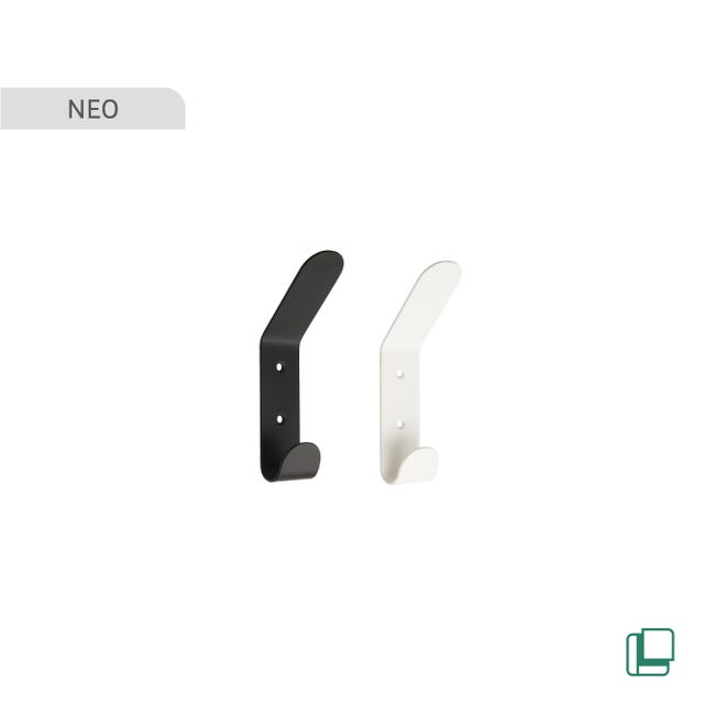 Wieszak ścienny pojedynczy metalowy Neo czarny Spaceo