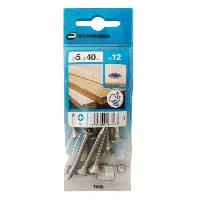 Wkręt 5 x 40 mm 12 szt. Standers