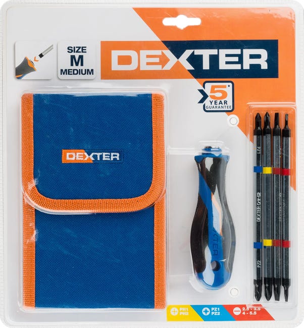 Wkrętak z wymiennymi gotami w etui Dexter