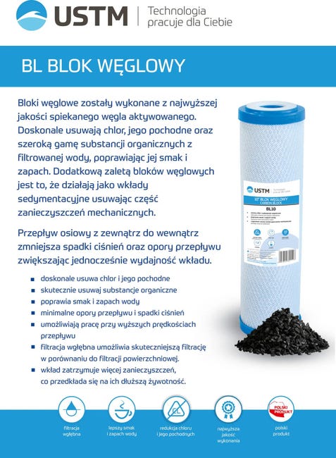Wkład do filtra blok węglowy 10