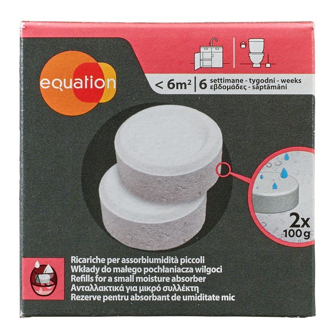 Wkład do pochłaniacza wilgoci 2 x 100 g neutralny EQUATION