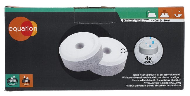 Wkład do pochłaniacza wilgoci 4 x 450 g neutralny EQUATION