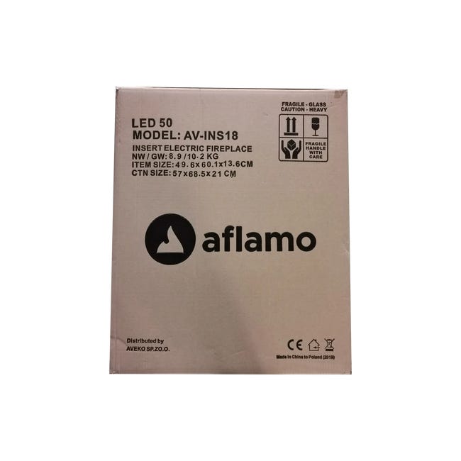 Wkład kominek elektryczny 1500 W LED 50 AFLAMO