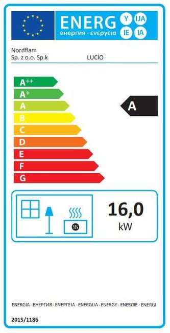 Wkład kominkowy Lucio 16 kW Nordflam