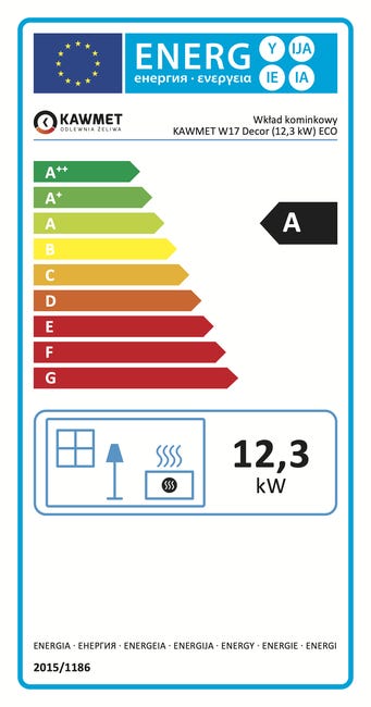 Wkład kominkowy W17D EKO 12.3 kW Kawmet