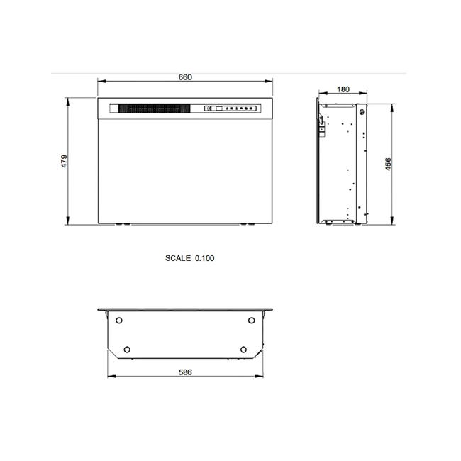 Wkład kominkowy elektryczny 1400 W DIMPLEX