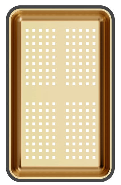 Wkładka ociekowa do zlewozmywaka 380 x 230 mm miedziana Quadron