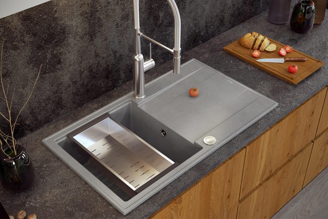Wkładka ociekowa do zlewozmywaka 425 x 200 mm stalowa Quadron