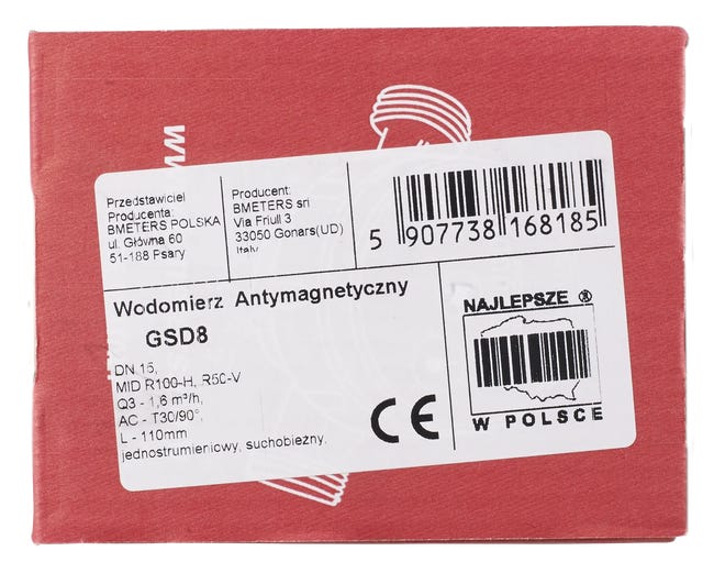 Wodomierz GSD8 JS 1.6 CW 1/2 BIMETERS