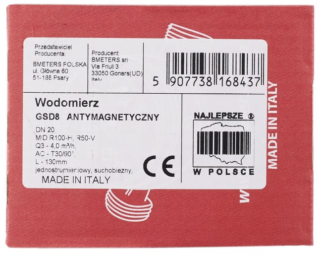 Wodomierz GSD8 JS 4.0 CW 3/4 BIMETERS