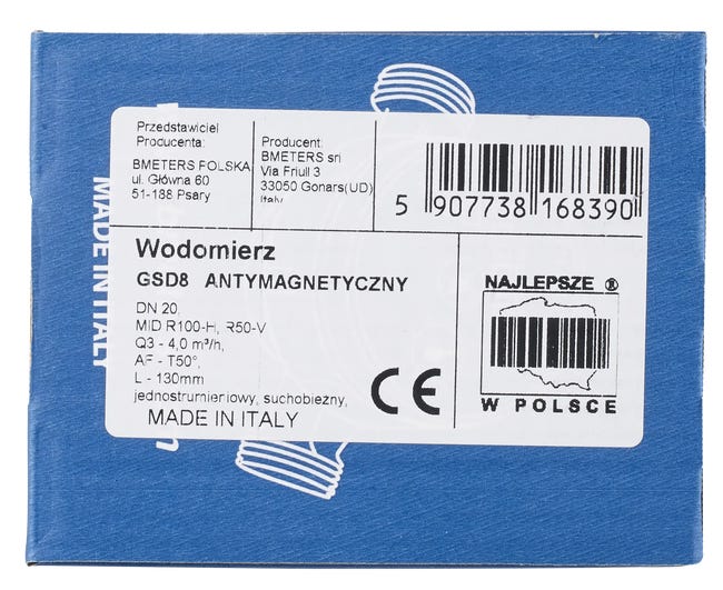 Wodomierz GSD8 JS 4.0 ZW 3/4 BIMETRES