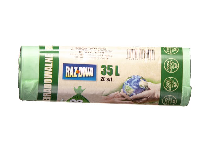 Worki na śmieci 35 l 20 szt. zielone Malwo