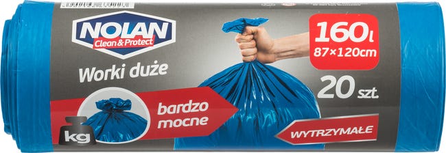 Worki na śmieci DUŻE 160 l 20 szt. NOLAN