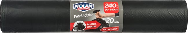 Worki na śmieci DUŻE 240 l 20 szt. NOLAN