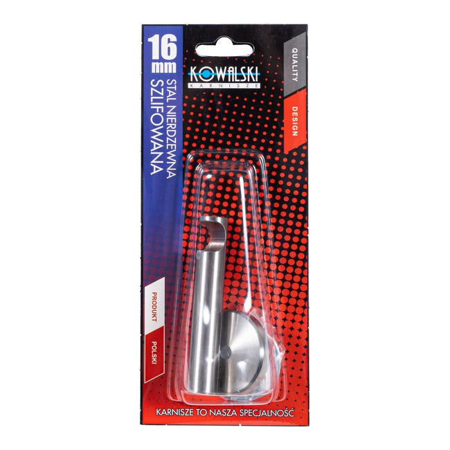 Wspornik do karnisza 16 mm pojedynczy efekt stali