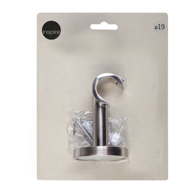 Wspornik do karnisza 19 mm sufitowy pojedynczy efekt stali 80 mm Inspire