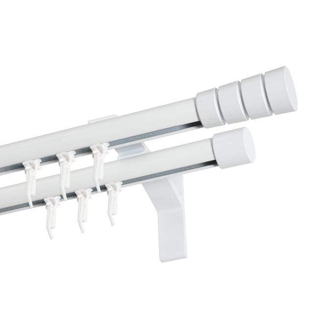 Wspornik podwójny do profilu aluminiowego 12 cm biały