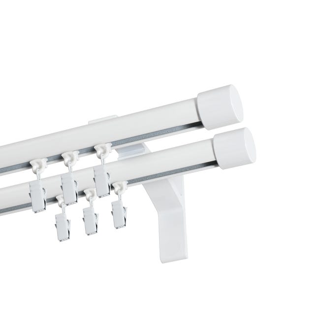 Wspornik podwójny do profilu aluminiowego 12 cm biały