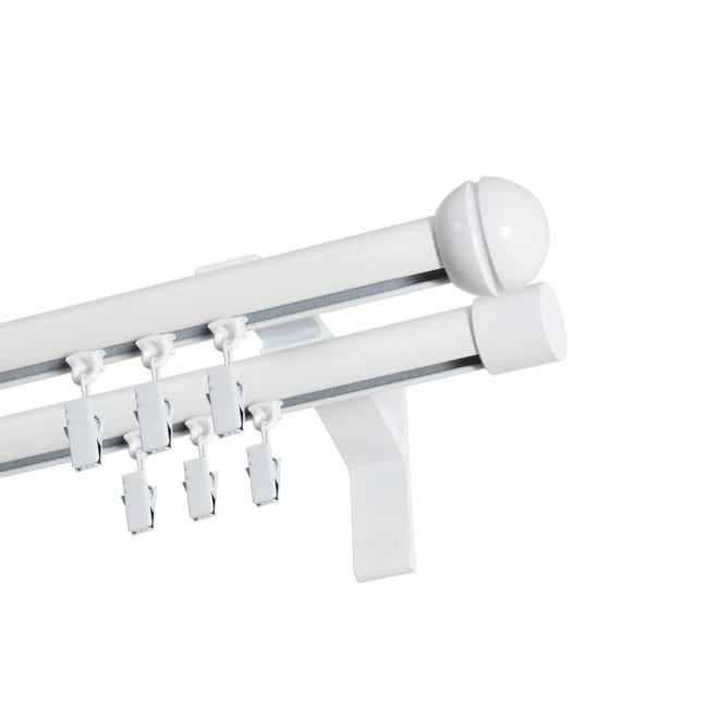 Wspornik podwójny do profilu aluminiowego 12 cm biały