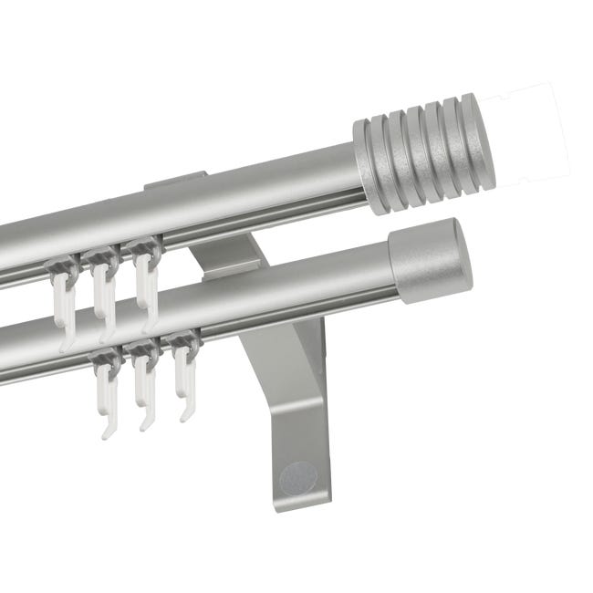 Wspornik podwójny do profilu aluminiowego 12 cm srebrny