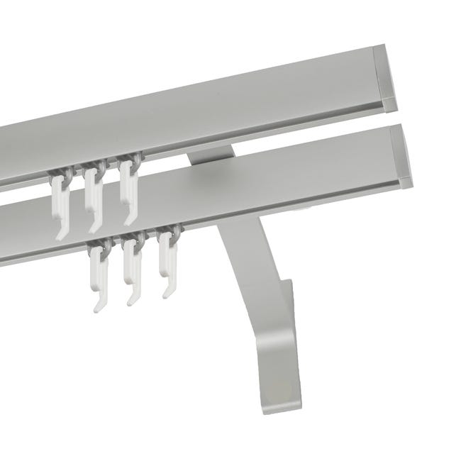 Wspornik podwójny do profilu aluminiowego 18 cm srebrny
