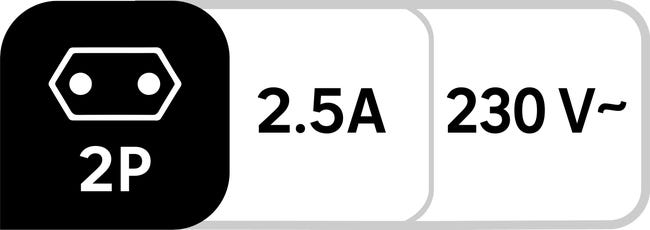 Wtyczka żeńska 2P prosta Biała