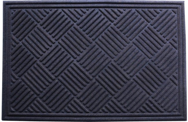 Wycieraczka wewnętrzna Eco Rib 90 x 60 cm gumowa brązowa