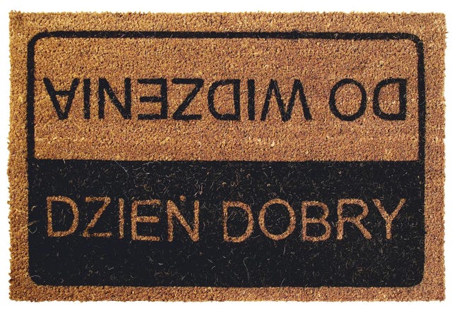 Wycieraczka wewnętrzna Kolor Pozdrowienie 60 x 40 cm kokos
