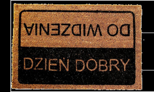 Wycieraczka wewnętrzna Kolor Pozdrowienie 60 x 40 cm kokos