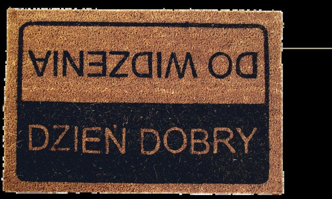 Wycieraczka wewnętrzna Kolor Pozdrowienie 60 x 40 cm kokos
