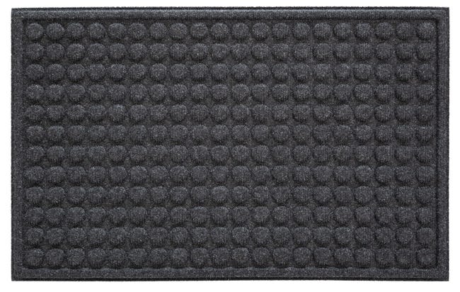 Wycieraczka wewnętrzna Rounds 80 x 50 cm szara z recyklingu